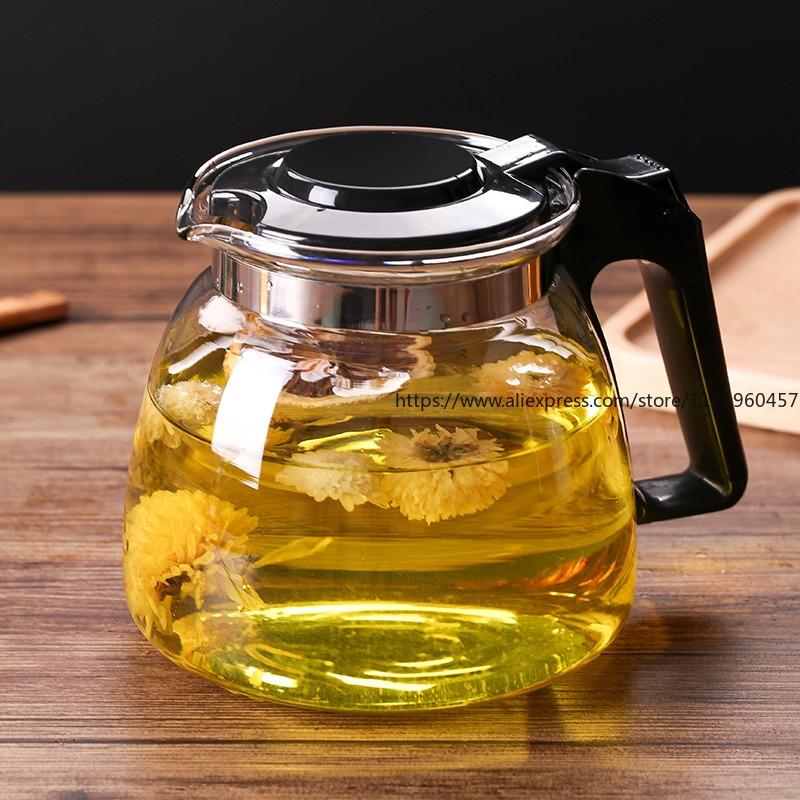 Набор термостойкого стеклянного чайника с ситечком, чашка для черного чая Кунг-фу, чайник для домашнего заваривания