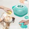 Dog Bathing Brush Pet Massage Brush Shampoo Dispenser Soft Silicone Brush For Dogs And Cats Shower Grooming Tool Pet Products