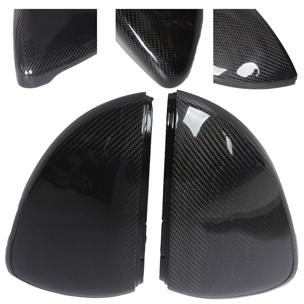 2PCS Rearview Mirror Cover Carbon Fiber Replaceable Backing Car Replacement for MK7 MK7.5 R