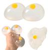 Мячик-антистресс Funky Egg Squishy Ball, прозрачный, сжимаемый, брызгающий, наполнитель для пасхальной корзинки, забавная игрушка, снижающая тревожность, для детей и взрослых.