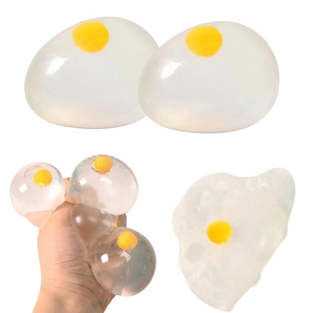 Мячик-антистресс Funky Egg Squishy Ball, прозрачный, сжимаемый, брызгающий, наполнитель для пасхальной корзинки, забавная игрушка, снижающая тревожность, для детей и взрослых.