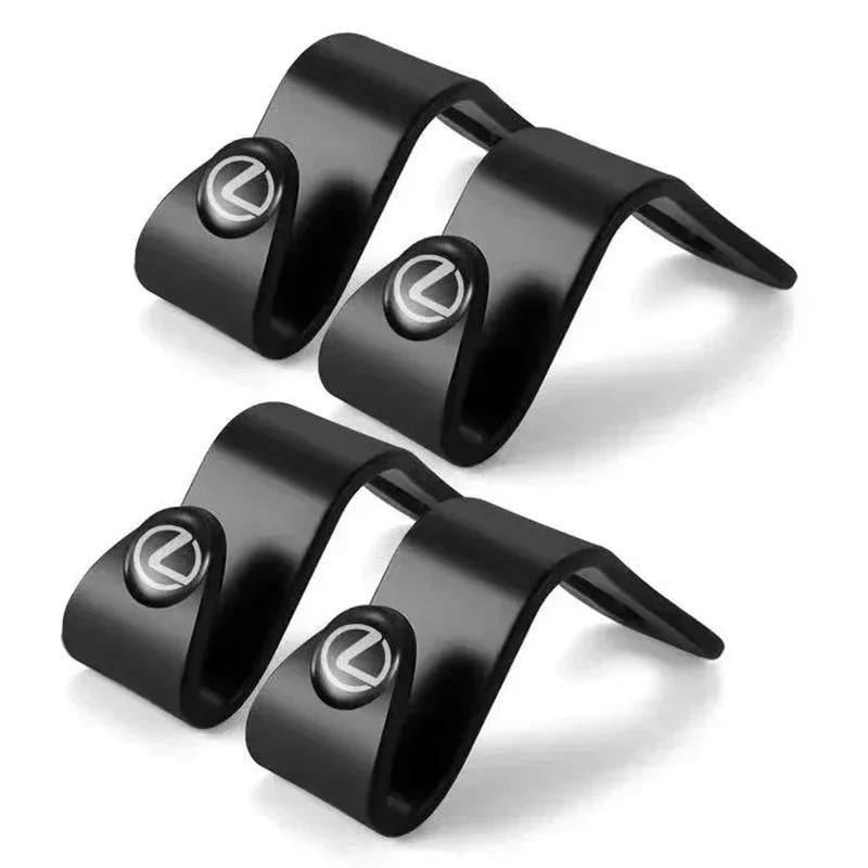 For Lexus Logo RX330 NX300H IS200 IS250 GX470 CT200H ES200 GS430 RX300 IS300H ABS Car Seat Back Hooks Hanging Holder Clips AEY1