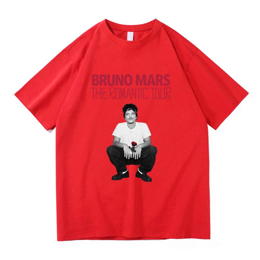 2026 Summer Trend Tshirt Breathable Cotton Retro Music Style Portrait Rose Letter Graphic Print Unisex Casual Sweat Tops