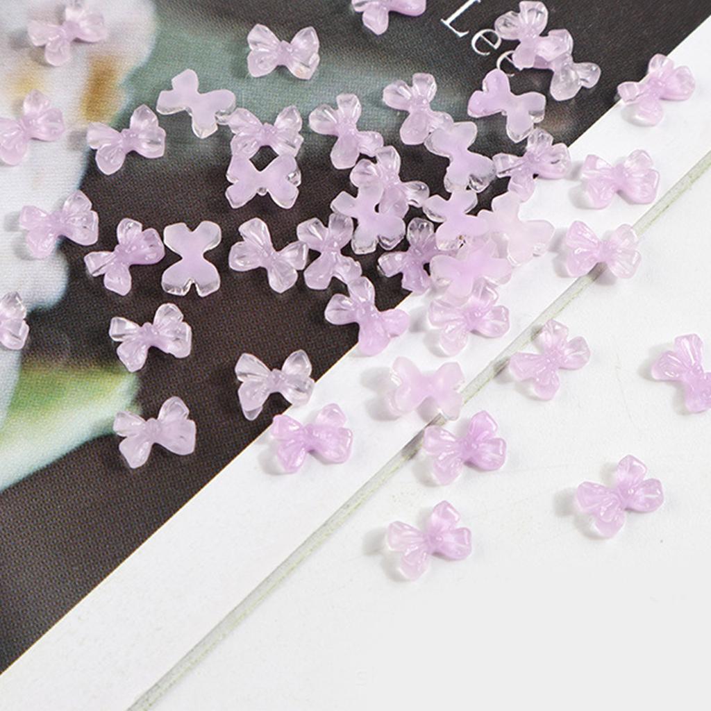 Simple Bowknot Nail Charms 3D Resin Ribbon Bows Manicure Accessories DIY Crafts Supplies Resin Bows Nail Decorations