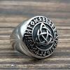 Cool Mens Viking Rune Celtic Irish Trinity Knot Ring Stainless Steel Size 7-15