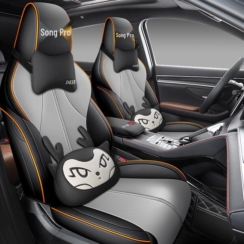 BYD Song PRO dm-i Universal Leather Car Seat Cushion: Four-Season Full Coverage