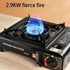 Camping Stove Automatic Ignition Large Firepower Windproof Energy Saving Alloy Dual-use Portable Gas Stove Sturdy Camping Supply