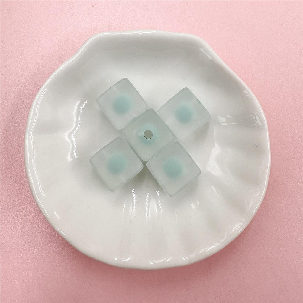 Ожерелье DIY цепочка для мобильного телефона 5 шт. модные 12 мм матовые квадратные бусины акриловый браслет ювелирный материал