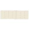 Lounge Chair Cushions 2 pcs Cream Oxford Fabric