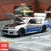 1/32 Nissan Skyline GTR R34 JDM Модель игрушечной машины Литой автомобиль Миниатюра Звук и свет Инерционный Коллекция Подарок Дети Мальчик