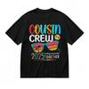 Men's Comfy Breathable Classic T-Shirt COUSIN CREW 2025 Summer Graphic Tee