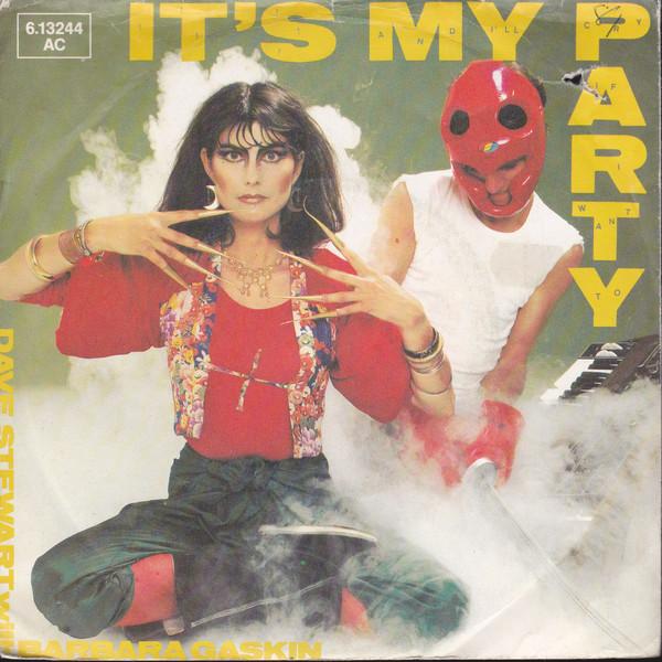 7-дюймовая пластинка DAVE STEWART BARBARA GASKIN Its My Party 7613010 STIFF RECORDS 1981 Германия Танцевальная Электроника Б/у
