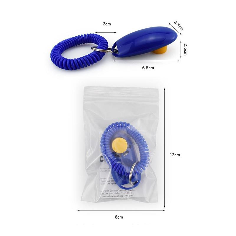 Pet Cat Dog Training Clicker High-Quality Dogs Click Trainer Aid Adjustable Elastic Rope Pet Rattles Dog Training Supplies