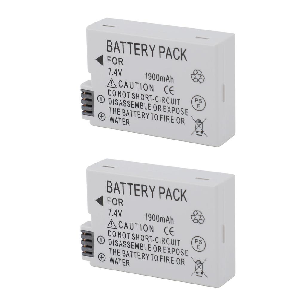 2Pcs LP E8 Camera Battery 7.4V 1900mAh Camera Battery Replacement for T3i T2i T4i T5i 600D 550D 650D