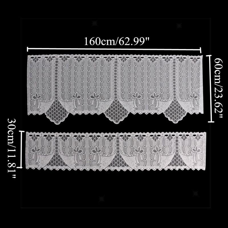 2 шт./комплект европейских штор белого кофейного цвета, полупрозрачные трикотажные кухонные кружевные жаккардовые