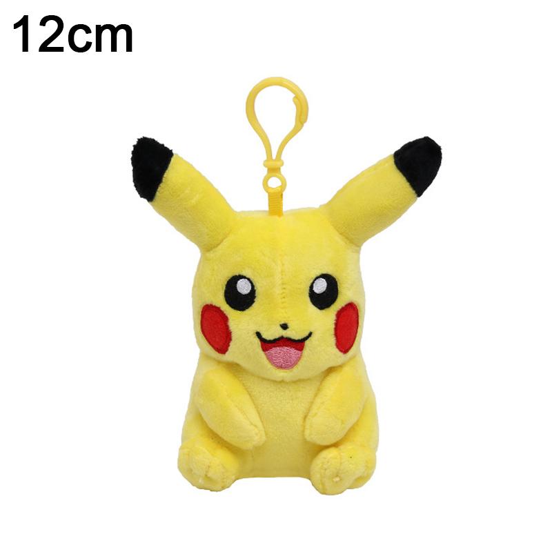 Bag Pendant Cute Plush Pikachu Keychain Charmander Squirtle Bulbasaur Snorlax Stuffed Toy Small Doll Gift For Kid