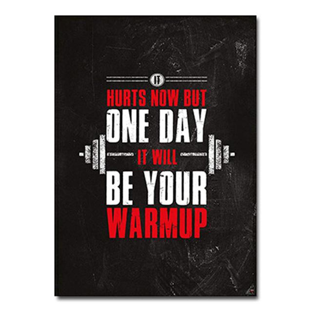 Мотивационная цитата о бодибилдинге Шелковый холст Картины для спортзала Фитнес Спорт Постер и печать Настенная картина для домашнего декора Без рамки