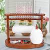 1 шт. Портативные держатели для пряжи для DIY Инструменты для вязания крючком Аксессуары - Ручной вращающийся намотчик для клубков пряжи с полкой для хранения