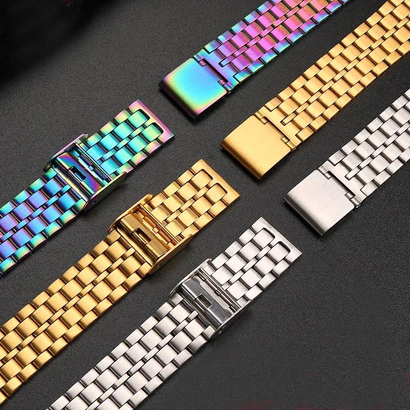 Ретро Маленький Квадратный Металлический Ремешок Для Часов CASIO A159w-n1 A158WA/168 LA670 AE-1200/W-218H/F84 Браслет Из Нержавеющей Стали 18мм