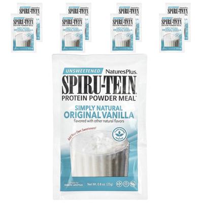 Spiru-Tein®, Протеиновый порошок для еды, Без подсластителей, Ваниль, 8 пакетиков, 0,8 унции (23 г) Каждый