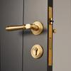 DOOROOM Роскошный Латунный Замок для Двери Современный Интерьер Французская Спальня Ручка Дверная Изящная Простая Комната Гостиная Мебель Фурнитура