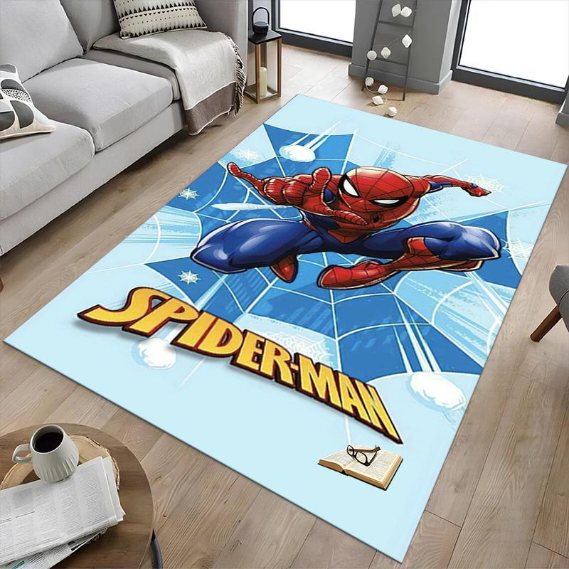 Spiderman Web Adventure Carpet For Playroom Bedroom Living Room Sofa Home Decorkids Game Area Rug Nonslip Floor Mat