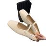 Flat Sandals French Mary Jane Evening Wind Small Leather Shoes Bag Head Half Slippers Single Shoes Women Summer Wear Large Size Slippers Women