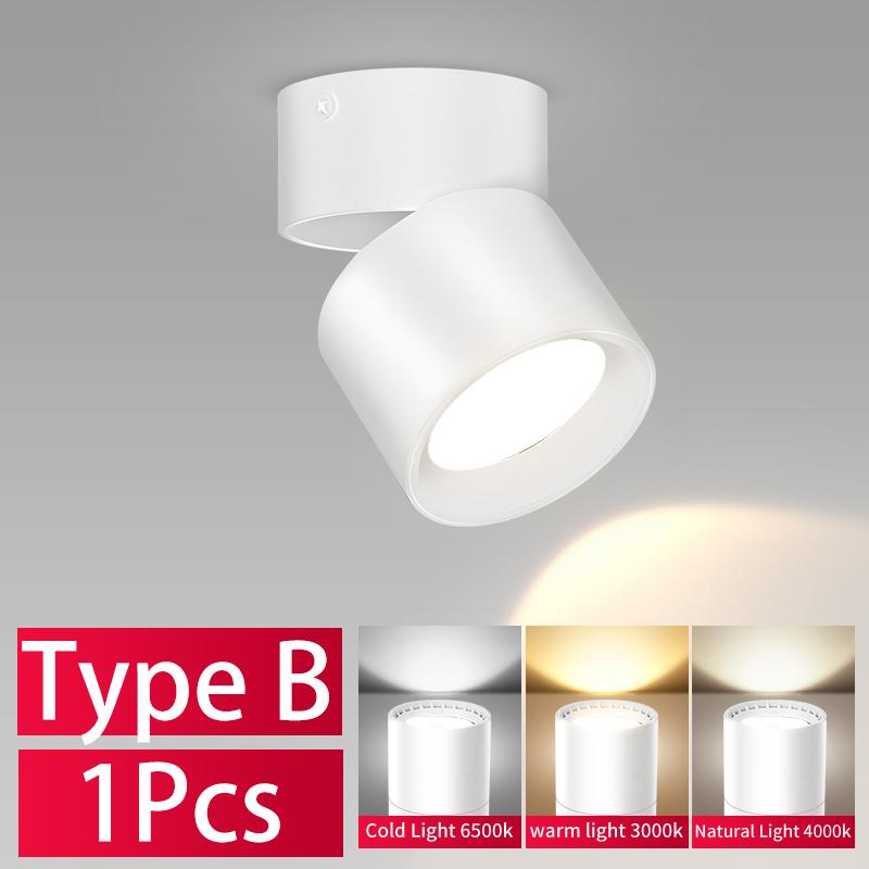 Светодиодный точечный светильник, складной точечный светильник поверхностного монтажа, 220 В, 10/15 Вт, точечные лампы, домашнее декоративное освещение для гостиной, кухни