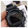 Casio Стандартная серия черные водонепроницаемые мужские часы белый светодиодный свет кварцевый механизм ремешок из смолы японские и корейские часы мужские часы черные W-736H-8BV