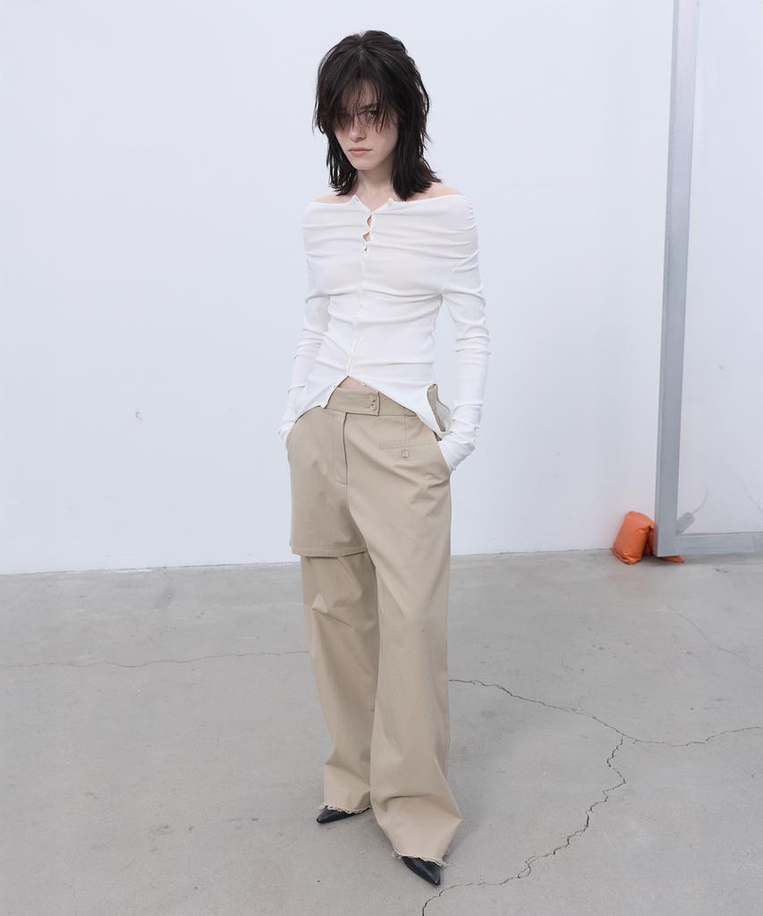LCDC™ Overlay Straight Pants (Beige)