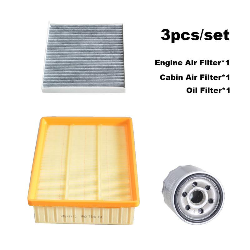 3pcs Filter Set For CHANGAN CS15 B311 1.5L -2024 A/C Cabin Engine Air Cleaner Oil Filter Kit Accessories 1109190BS01