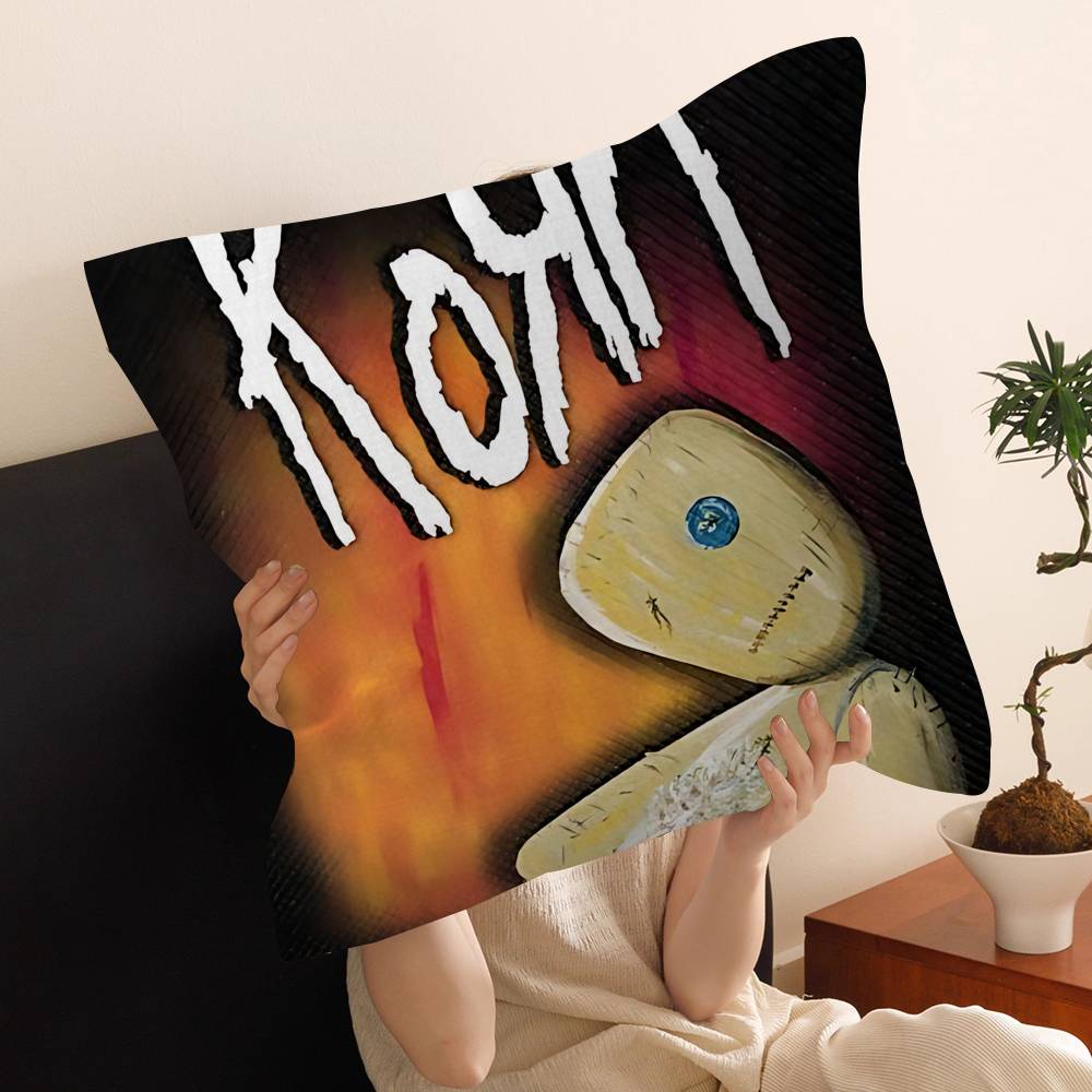 Classic K-Korn Metal Band Pillow Gift Home Office Decoration Pillow Bedroom Sofa Car Cushion Coverpillow Case