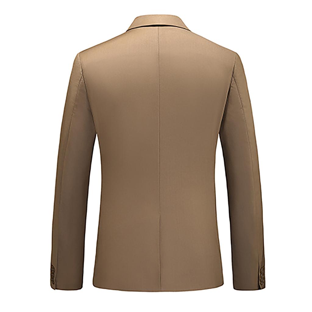 Мужской тонкий деловой костюм из двух предметов, однотонный пиджак большого размера, вечернее платье