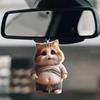 Новый акриловый плоский 2D милый кот кошка подвеска подвеска автомобильная подвеска брелок