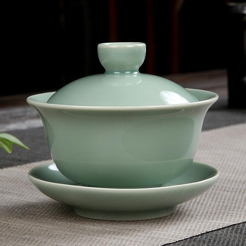 Керамический Фарфоровый Гайвань Чайная Посуда Набор для Чая Кунг-Фу Ручной работы Гайвань Традиционная Чашка для Заваривания Чая Крышка-Чаша для Приготовления Чая Декорация