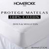Mattress Protector - HOMEROKK - 180x200cm - 100% Cotton - Washable At 60°C - Stretchable