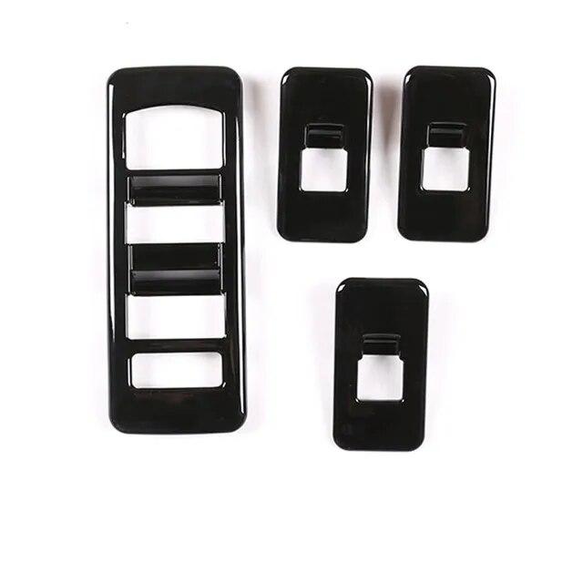 4Pcs/Set Car Window Glasses Lift Switch Button Frame Cover Trim Fit For Land Rover Discovery 5 LR5 L462 2017-20 Auto Accessories