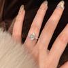 Light Luxury High-End Temperament Large Horse Eye Zircon Ring Fashionable Versatile Simulation Moissanite Engagement Ring Diamond Ring