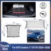Сетка для заднего багажника автомобиля для BYD Sealion 7 07 EV 2024~2026 Хранение Износостойкая Фиксация груза Багаж Нейлоновый Организатор Автомобильный интерьер