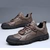 2025 Весна Осень Натуральная Кожа Мужская Повседневная Обувь Коровья Кожа Плоский Бренд Мужская Обувь Нескользящая Черная Коричневый