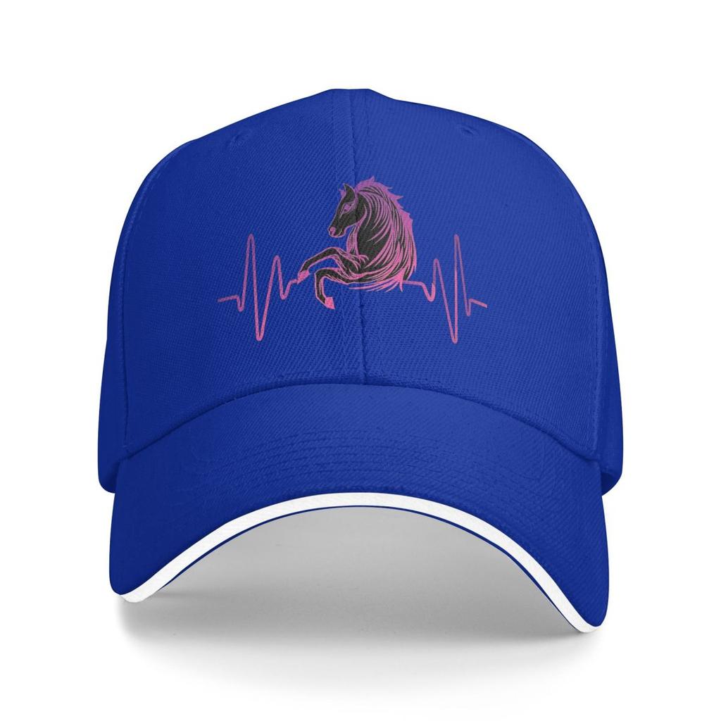 Графическая Бейсболка Snapback с Изображением Сердцебиения Лошади, Дышащая Повседневная Кепка-Трилби для Мужчин и Женщин, для Активного Отдыха