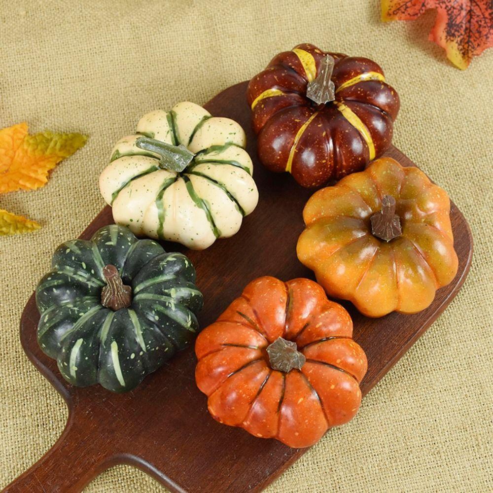 3D Simulated Foam Pumpkin Durable Pumpkin Model Fake Vegetable Artificial Pumpkin Party
