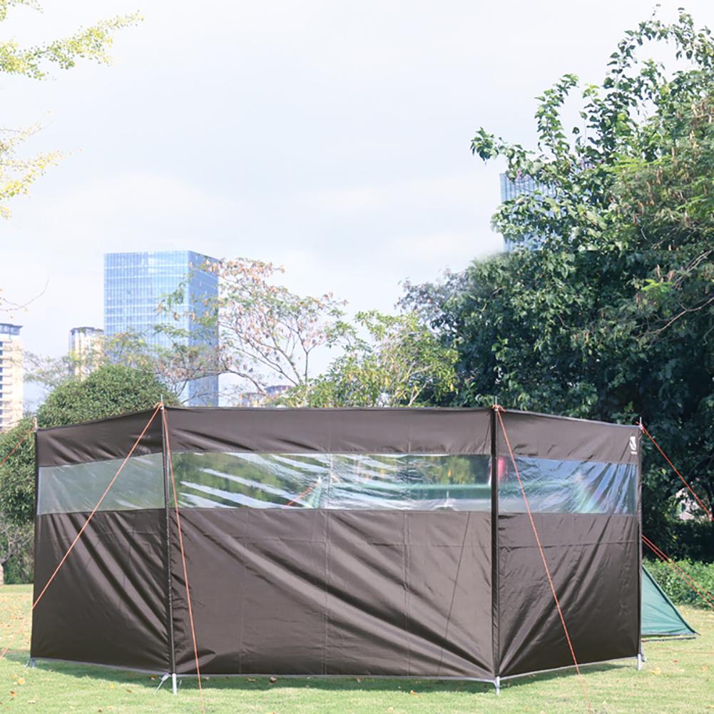 Outdoor Windshield Windproof Transparent Visual Strip Camping Screen Panel Partition Wall Divider