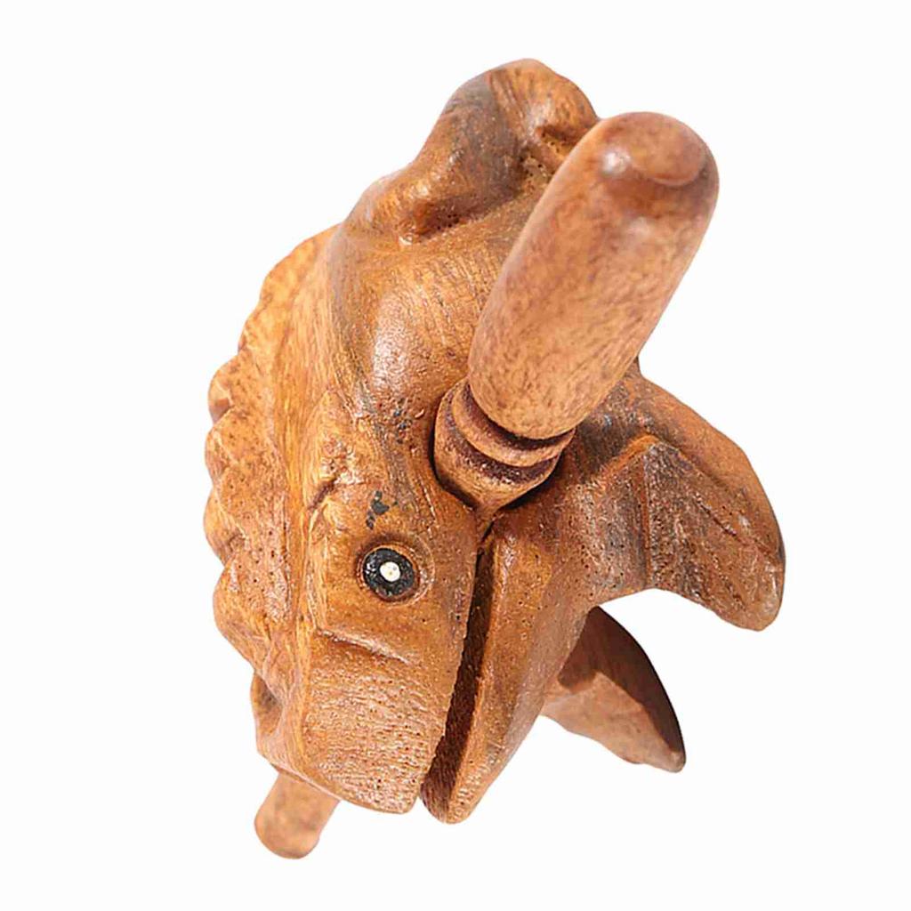 Thailand Traditional Craft Wooden Lucky Frog Croaking Musical Instrument Home Office Decor #1