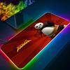 Коврик для мыши Кунг-фу Панда Игровой RGB-коврик для мыши Клавиатура с подсветкой Игровая девушка XXL Милый коврик для ноутбука Настольные коврики Deskpad
