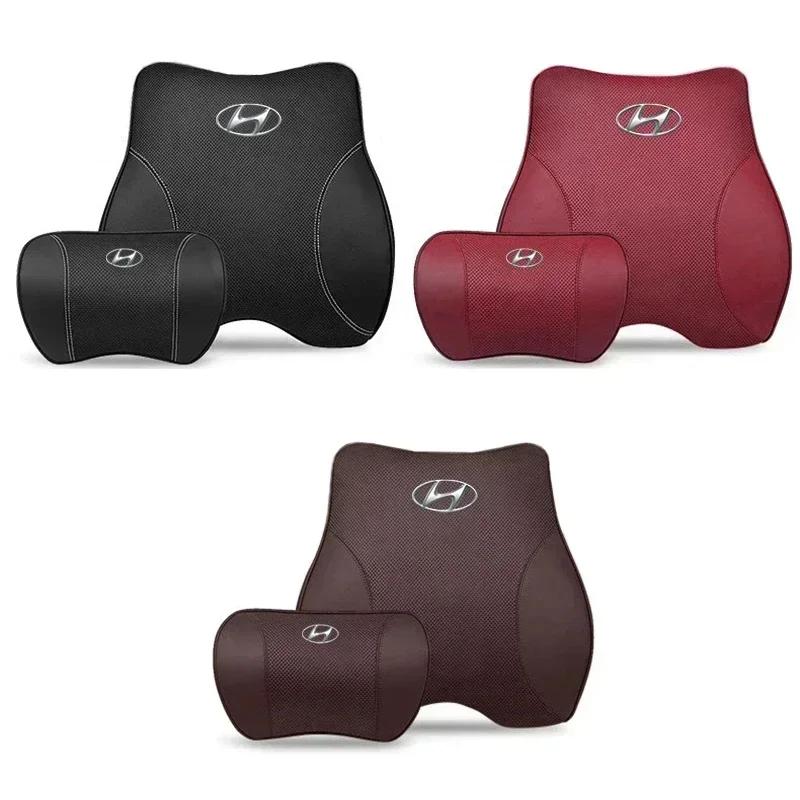 For Hyundai IX25 I10 Accent IX30 IX45 Solaris Verna Tucson Santa Fe Kona Elantra Sonata Car Headrest Neck Pillow Support Sticker gop9
