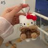 */Sanrio  Peripheral Doll Keychain Cute Fashion Sunglasses Kt Cat Keyring Backpack Plush Toy key chain Birthday Gifts