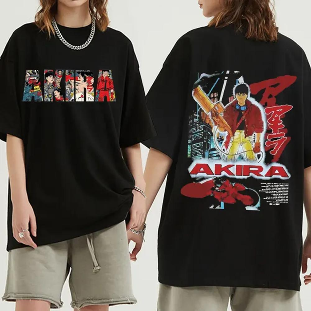 Japanese Anime Neo Tokyo Akira T Shirt Movie Science Fiction Manga Shotaro Kaneda Unisex Short Sleeve T Shirts Cotton