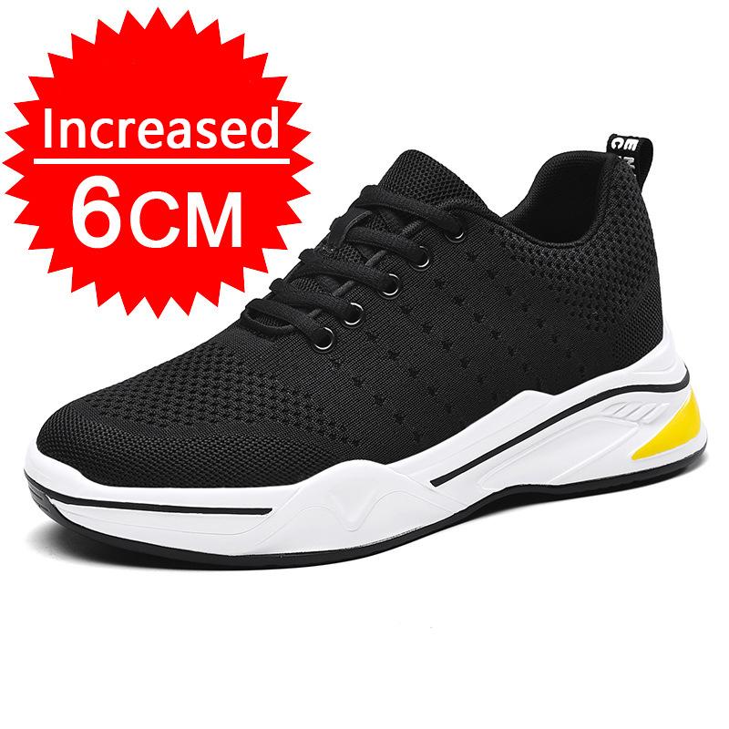 Мужская обувь для увеличения роста, дышащая, нескользящая, с толстой подошвой, спортивная обувь для повседневного бега на открытом воздухе, стелька 4/6/8 см, повседневная обувь для увеличения роста