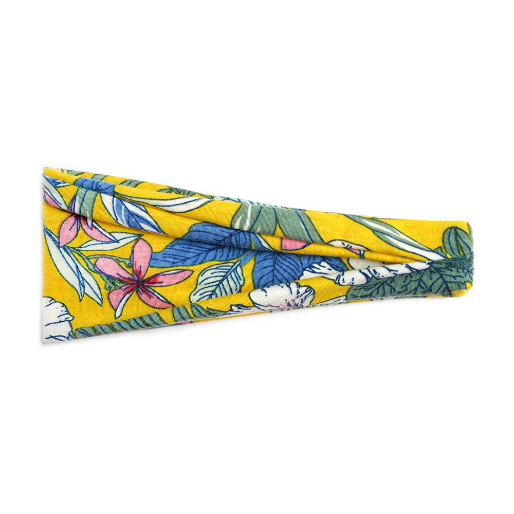 Женская спортивная повязка на голову, повязка на голову для йоги, впитывающий пот пояс, антиперспирант, широкий край, напечатанный платок, аксессуары для волос